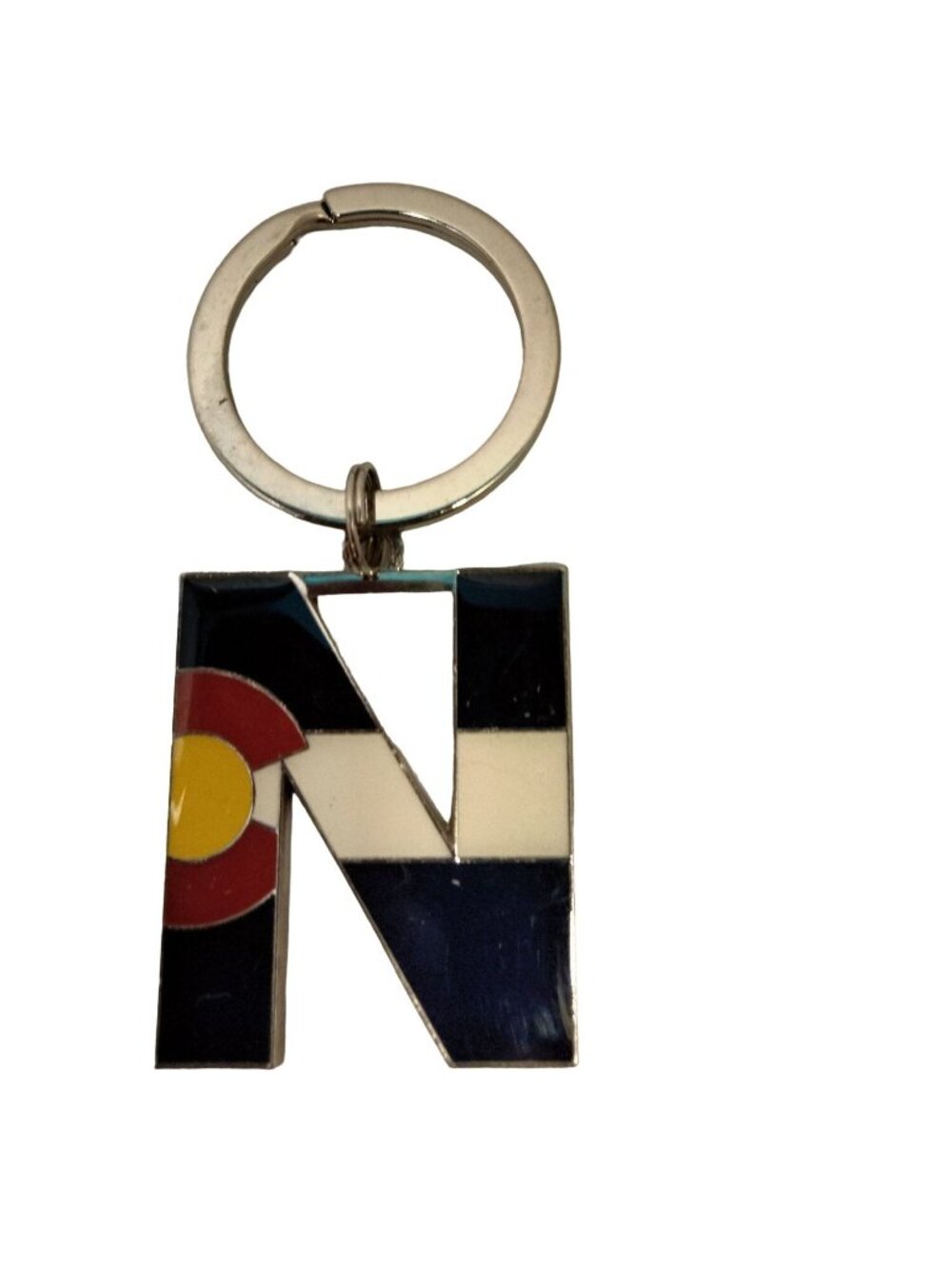 Colorado Flag Initial N Key Ring Souvenir